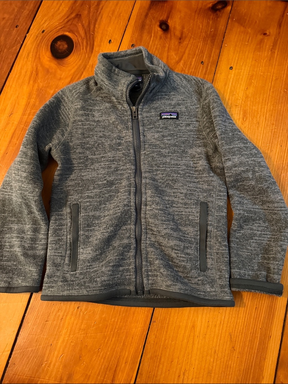 Patagonia Kids Heather Gray Full-Zip Fleece Jacket